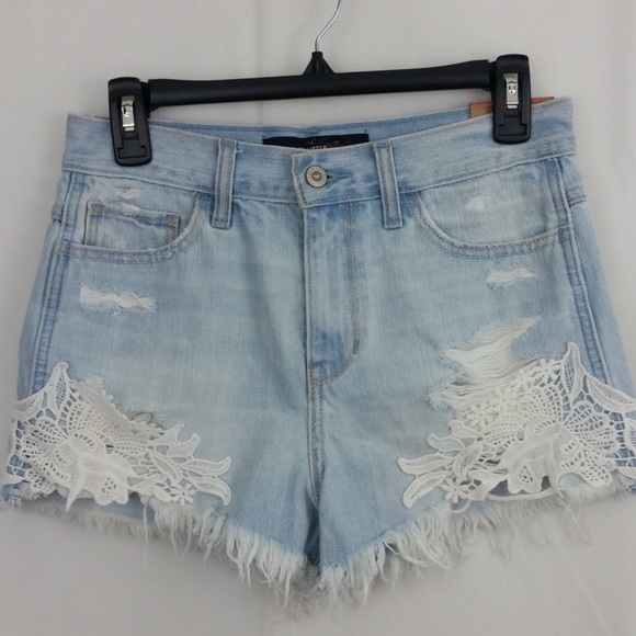 Hollister Pants - Hollister Short Short High Rise Lace Frayed Hem 31